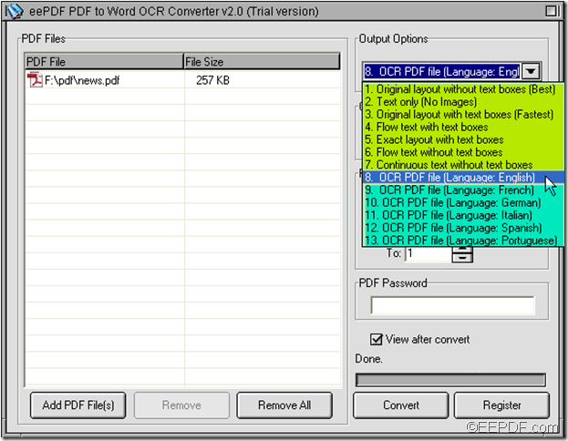 EEPDF PDF to Word OCR Converter