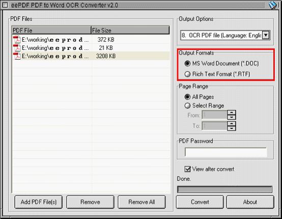 EePDF PDF To Word OCR Converter Scanned PDF To DOCX OCR Converter